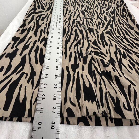 Dana Buchman Womens Animal Print Short-Sleeve Button-Front Shirt Dress Size 12 - Picture 7 of 7